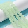 Imitation Jade Solid Color Glass Beads Strands EGLA-A034-J6mm-MD01-3