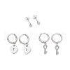 Non-Tarnish 3 Pairs 3 Style 304 Stainless Steel Ball Stud Earrings EJEW-B020-04P-1