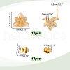 Unicraftales 10Pcs Brass Stud Earring Findings KK-UN0002-63-3
