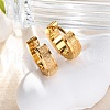 Sand Flash 304 Stainless Steel Hoop Earrings for Women EJEW-M001-23G-4