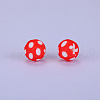 Printed Round Silicone Focal Beads SI-JX0056A-46-1