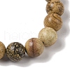 10mm Round Natural Picture Jasper Braided Bead Bracelets BJEW-C067-01C-28-3