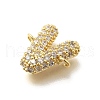 Brass Micro Pave Cubic Zirconia Letter Links KK-I717-04V-2