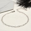 Brass Heart Link Bracelets for Women BJEW-G735-07P-1