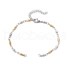 304 Stainless Steel Horse Eye Link Chain Bracelet Makings for Women AJEW-JB01340-01-1