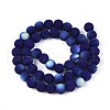 Frosted Opaque Glass Beads Strands GLAA-T032-P8mm-MBB03-2