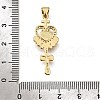 Brass Micro Pave Cubic Zirconia ABS Imitation Pearl Pendants KK-D328-03G-B-3