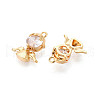 Brass Micro Pave Cubic Zirconia Charms KK-N263-60G-2
