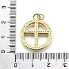 Rack Plating Brass Micro Pave Cubic Zirconia Pendants KK-K401-88G-3