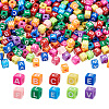 Mixed Color Acrylic Enamel Beads SACR-TA0001-08-1