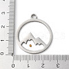 201 Stainless Steel Pendants STAS-D041-17P-3