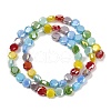 Electroplate Opaque Glass Beads Strands EGLA-G039-05A-02-2