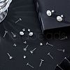 SOFPLATE 500Pcs Eco-Friendly Plastic Stud Earring Findings KY-SP0001-03B-4