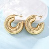 C-Shaped 304 Stainless Steel Stud Earrings for Women EJEW-A125-03G-1