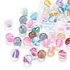 50Pcs 10 Colors Synthetic Moonstone Beads Strands G-YW0001-08-6