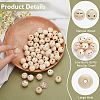 Fingerinspire 60Pcs 2 Styles Printed Wood European Beads WOOD-FG0001-45-3