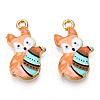 Painted Alloy Pendants PALLOY-P288-05G-08-2