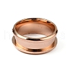 201 Stainless Steel Grooved Finger Ring Settings RJEW-WH0009-03C-RG-2