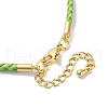 Polyester Cord Braided Bracelet Makings MAK-Z003-01G-31-3