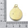 Brass Micro Pave Cubic Zirconia Pendants X-KK-V010-06G-01-3