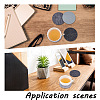 CRASPIRE 20Pcs 5 Colors Flat Round Wool Felt Cup Mat DIY-CP0008-33-6