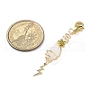 Wire Wrapped Nuggets Electroplated Natural Quartz Crystal Pendant Decorations HJEW-JM03127-01-3