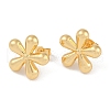 201 Stainless Steel Flower Stud Earrings EJEW-I309-08G-1