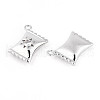 Brass Micro Pave Clear Cubic Zirconia Pendants KK-N267-06P-2