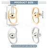 ARRICRAFT 8Pcs 2 Colors Brass Ear Nuts FIND-AR0005-16A-2