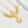 Brass Middle Eastern Elegant Ramadan Coin Pendant Tassel Headpiece for Women EB5289-4