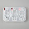 DIY Spaceman Silicone Pendant Molds X-DIY-P006-27-3