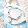 Adjustable Korean Waxed Polyester Cord Bracelets BJEW-JB11607-01-1