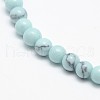 Synthetic Turquoise Smooth Round Beads Strands G-L146-6mm-01-1