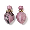 Faceted Natural Rhodonite Pendants G-A225-02G-2