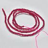 Glass Imitation Red Corundum Beads Strands G-K207-01E-01-2