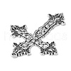 Tibetan Style Alloy Big Gothic Pendants TIBEP-A20541-AS-LF-3