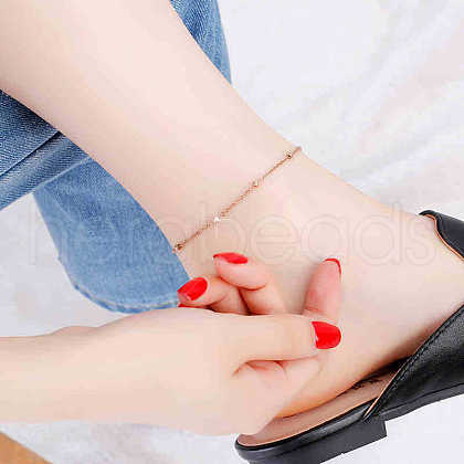 Stainless Steel Satellite Chain Anklets for Women WG18C2B-60-1