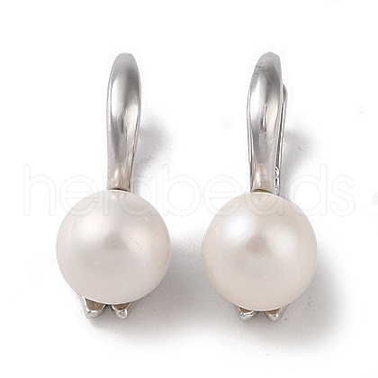 Anti-Tarnish Sterling Silver Hoop Earrings EJEW-C087-03P-1