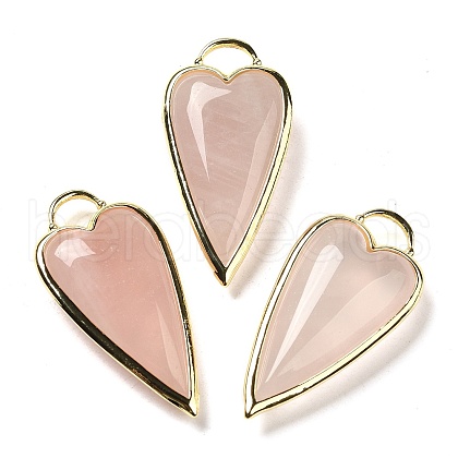 Natural Rose Quartz Pendants G-K347-01G-10-1