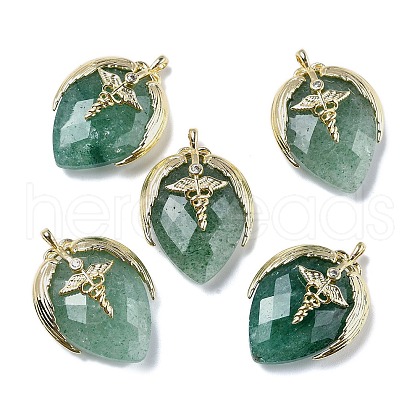 Natural Strawberry Quartz Pendants G-U019-01G-03-1