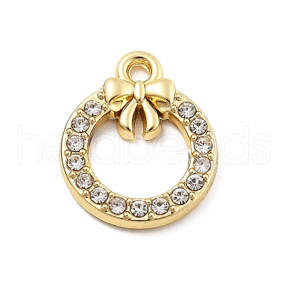 Alloy Rhinestone Pendants FIND-U026-20G-1