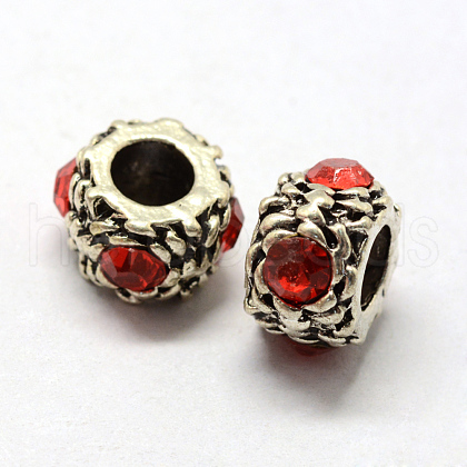 Alloy Rhinestone European Beads MPDL-R043-06D-1