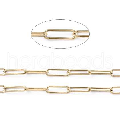 304 Stainless Steel Paperclip Chains CHS-L022-02D-G-1