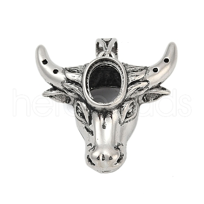 Brass Pendant Cabochon Settings KK-S521-02AS-1