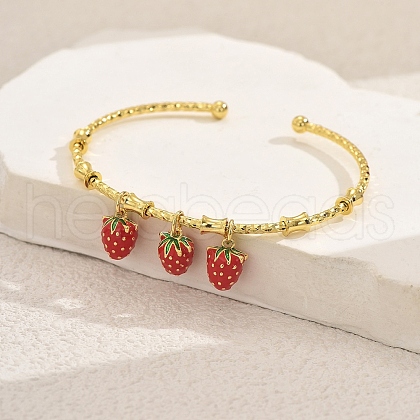 Cute and Sweet Brass Enamel Cuff Bangles EC0597-3-1
