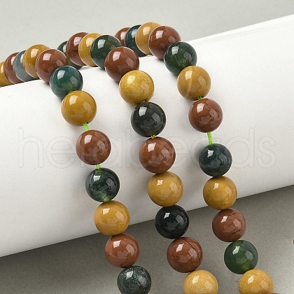 Natural Mixed Gemstone Beads Strands G-P574-A01-8mm-1