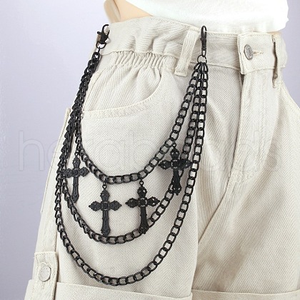 Alloy Curb Chain Multilayer Waist Beads FS-WGFC860-03-1