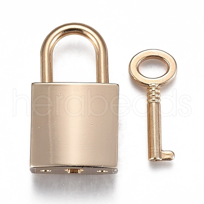 Rectangle Alloy Padlock Mini Lock with Key PALLOY-H191-02G-1