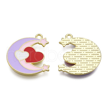 Alloy Enamel Pendants PALLOY-F286-14B-G-1