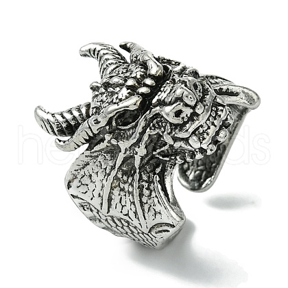 Dragon Alloy Open Cuff Rings RJEW-K275-37B-AS-1